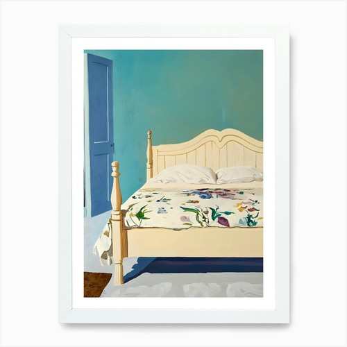 Room with bed - room, art