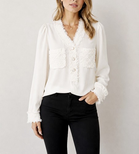 Vintage white lace ruffle - vintage,