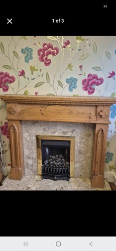 Pine fire surround - fire,