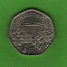 1987 ISLE OF MAN CHRISTMAS 50p
