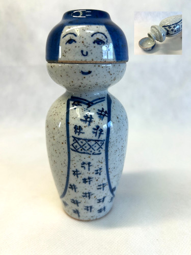 Rare ceramic kokeshi sake - kokeshi,