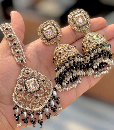 Indian kundan jewelry set - kundan,