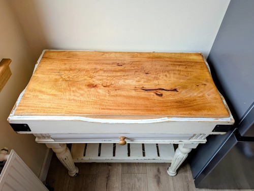 Vintage timber butchers block - timber,
