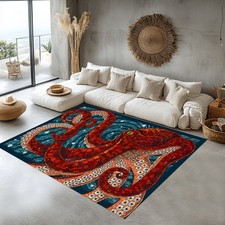 Mosaic Octopus Rug, Artistic