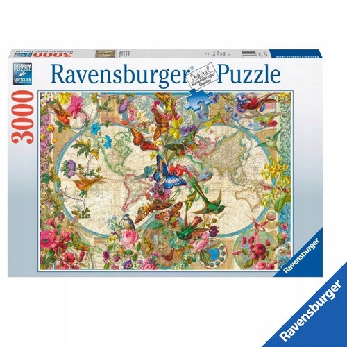 Ravensburger world map - world, flora
