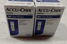 2 X Accu-Chek Aviva Blood Glucose Test Strips exp 12/26