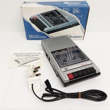 Vintage Academy Cassette Player CR-105 Super Slim Computer Program Recorder
