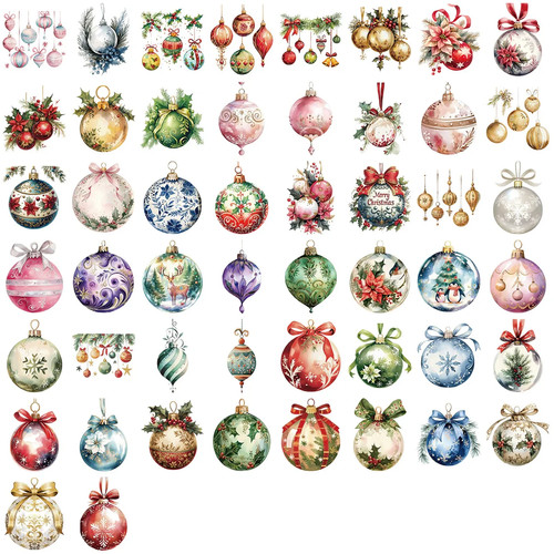 Vintage christmas baubles 10 - vintage,