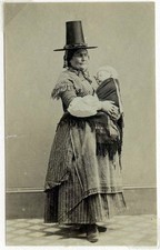 Welsh Costume/Mother and baby..carte de visite size photograph..1860's