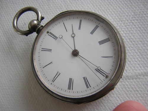 Antique silver pocket - antique,