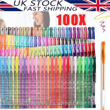 100 Pack Gel Pens Set Neon