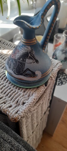 Vintage greek pottery jug - vintage,
