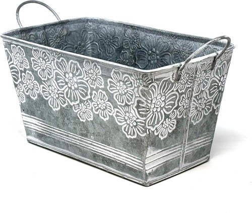 Allgala galvanized planter pot - galvanized,
