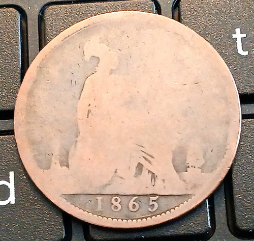1865 victoria one penny - victoria,