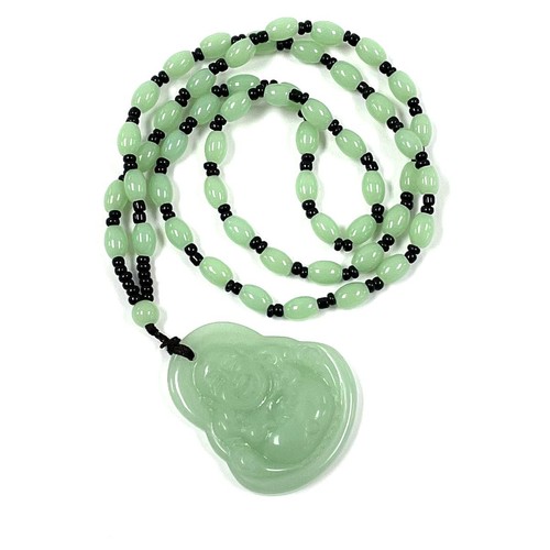 Green black beaded - 24", &