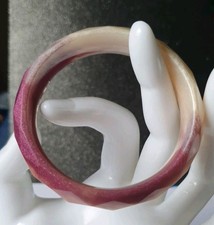 Handmade Resin Bangle In Purple/Pink/Ivory Colour