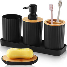 5 Pcs Black Bathroom