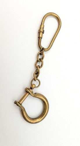 Vintage brass nautical shackle - vintage,