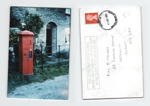 Vintage photograph red pillar - red,