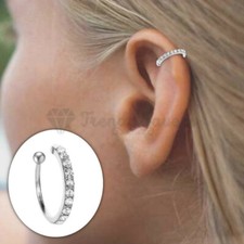 1x Silver Ear Cuff Cartilage