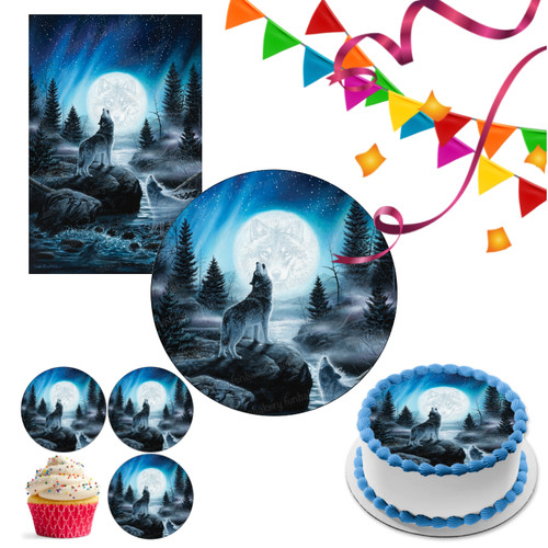 Wolve wolf cake topper - topper, party