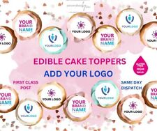 EDIBLE Cupcake Toppers Personalised LOGO Business Printed ICING RICE WAFER 2"