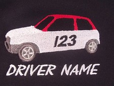 Personalised embroidered banger, either Granada Mondeo Cougar KA Rover P5 Micra,