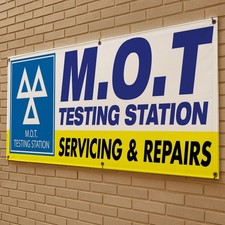 MOT SERVICING REPAIRS HERE BANNER GARAGE SIGN waterproof PVC with Eyelets