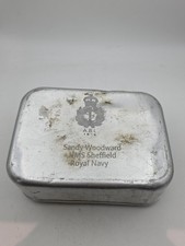 MESS TIN LID A.B.L 1976 SANDY WOODWARD HMS Sheffield Royal Navy Falklands War