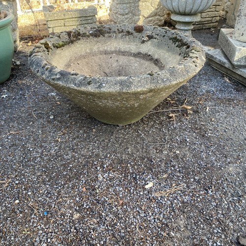 Weathered conical concrete