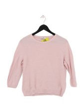 Peter Hahn Women's Jumper S Pink 100% Cotton Round Neck Pullover