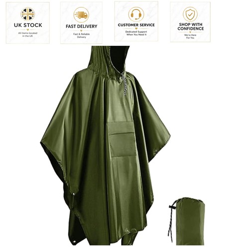 Reusable waterproof poncho - waterproof,