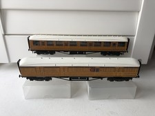 Two Nice Kit Built Teak Coaches Model Railway OO Gauge