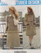 Vintage Vogue Couturier Valentino Designer Pattern 2759 Size 16