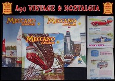 JOB LOT 3 VINTAGE 63 YEAR OLD MECCANO MAGAZINES DINKY TOYS BAYKO STAMPS RAILWAYS