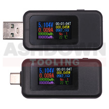 USB A / Type-C - Voltmeter Ammeter Current Voltage Detector - 10 in 1 Tester