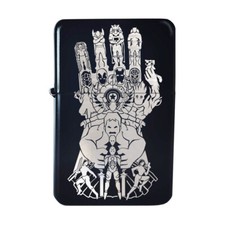 BRAND NEW -  DESIGNED BRUSHED STYLED CIGARETTE PETROL LIGHTER - MARVEL GLOVE