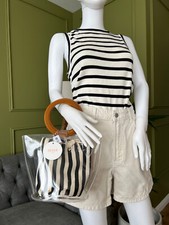 Bessie Top Handle Bag Transparent pvc Bucket Bag with wood handles New
