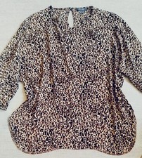 Primark  Top Size 20  Blouse Tunic  leopard l print  3/4 sleeve  holiday tp27