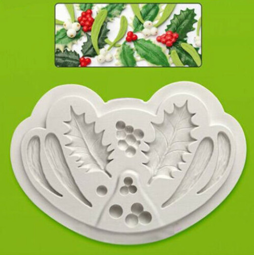 Christmas holly leaf silicone - christmas,