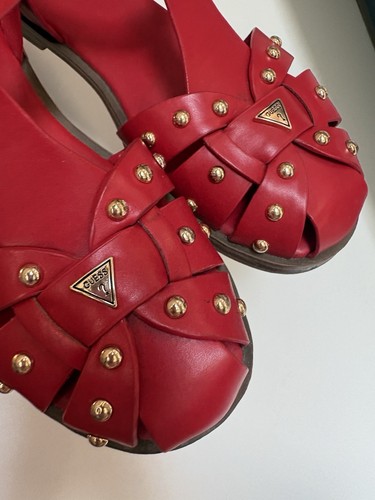 Red and gold leather guess - ,