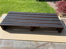Raised wooden door step - raised,