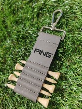 Grey Ping Leather Golf Tee