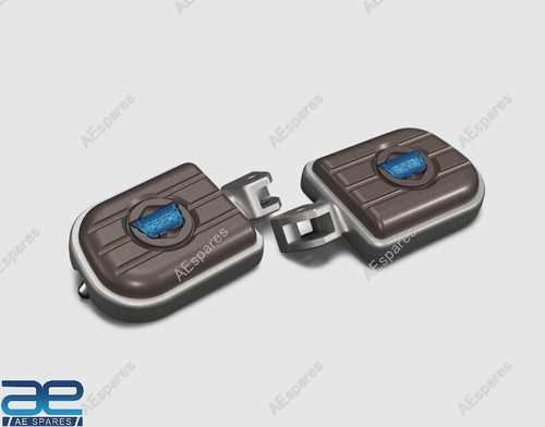 Brown silver deluxe footpeg - brown,