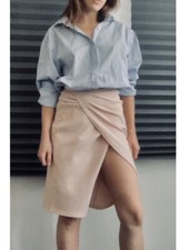 missguided midi skirt in nude UK 6