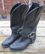 Ian Harold Australia - Pull On Black Cowboy Style Boots  - Size 8.5 Aus/8.5 UK