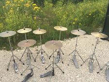 Free P&P. One Set of Generic  Hi Hats & Hat Stand for Drum Kit. Clutch Too.