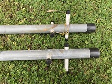 2.4m Galvanised Heavy Duty Clothes Washing Line Post Poles (Pair)