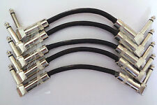  5 X 18 cm HAND BUILT STUDIO QUALITY RIGHT ANGLE  PATCH LEADS FOR GUITAR