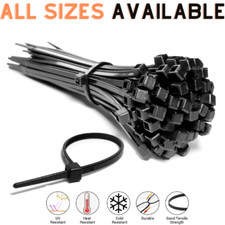 BLACK CABLE TIES ZIP NYLON
